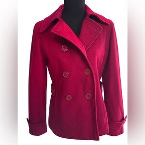 Red Tailored Giacca Wool coat/Size M